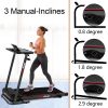 FYC Folding Treadmill for Home with Desk - 2.5HP Compact Electric Treadmill for Running and Walking Foldable Portable Running Machine for Small Spaces